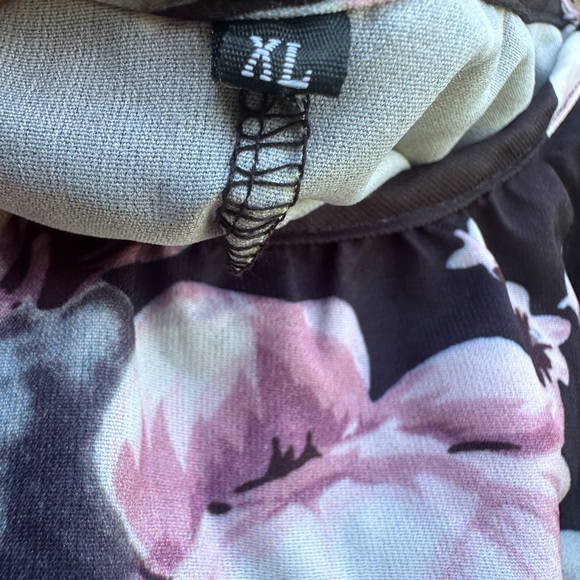 Pink and Blue Ruffled Tiered Cold Shoulder Midi Dress Size XL - Picture 5 of 7